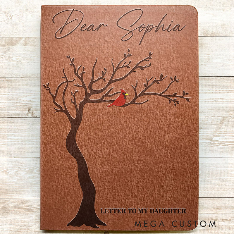Personalized Leather Journal Memorial Letter To Beloved One Loss Sympathy Gift Remembrance Gift