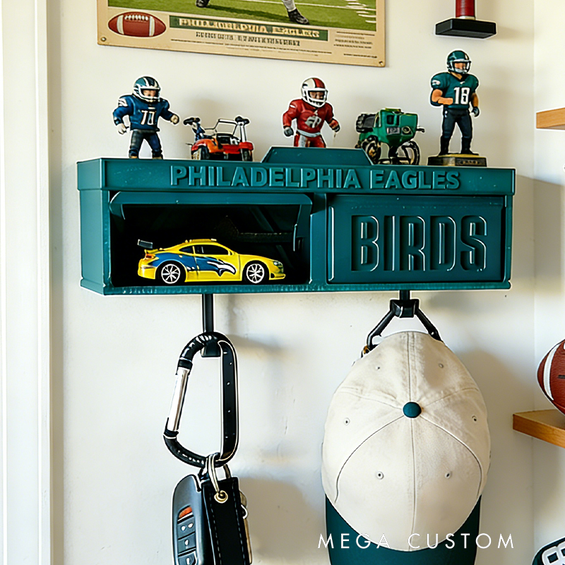 Personalized 3D Printed Key Holder with Sports Team Theme for Fans and Families