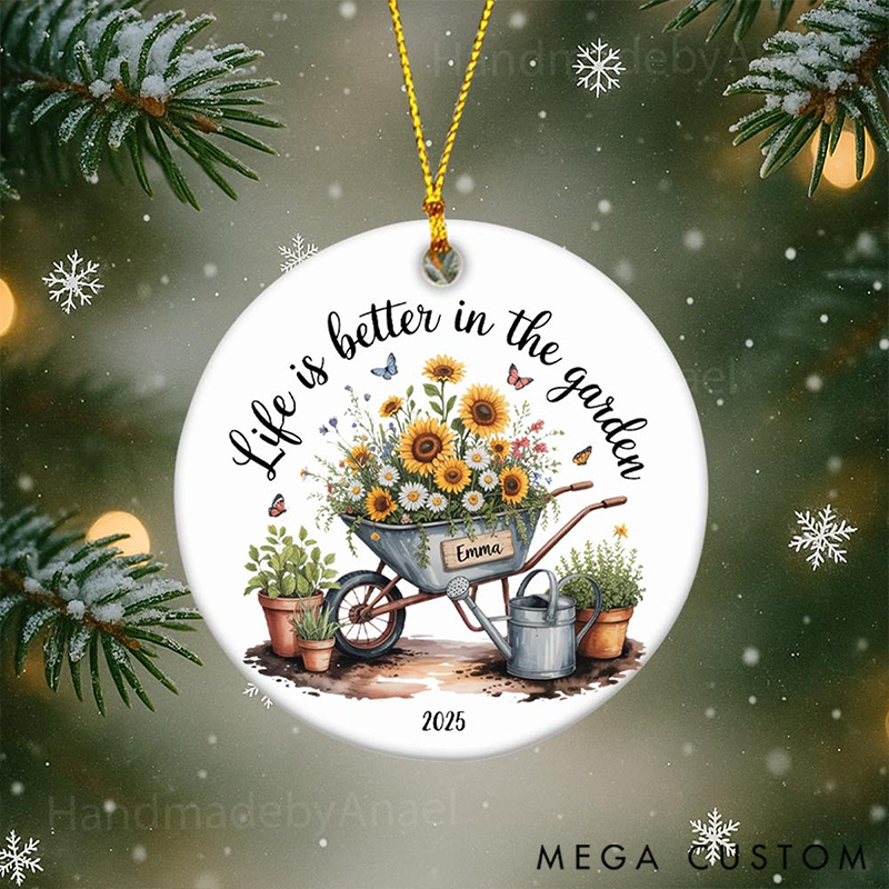 Personalized Gardening Ornament Custom Gardener Gift for Gardening Lover