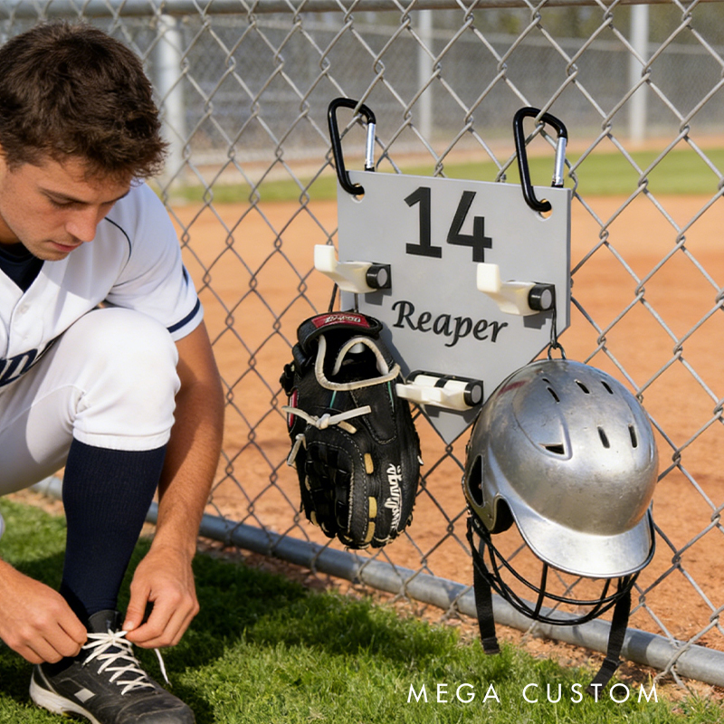 Personalized 3D Printed Dugout Organizer for Baseball and Softball Players   