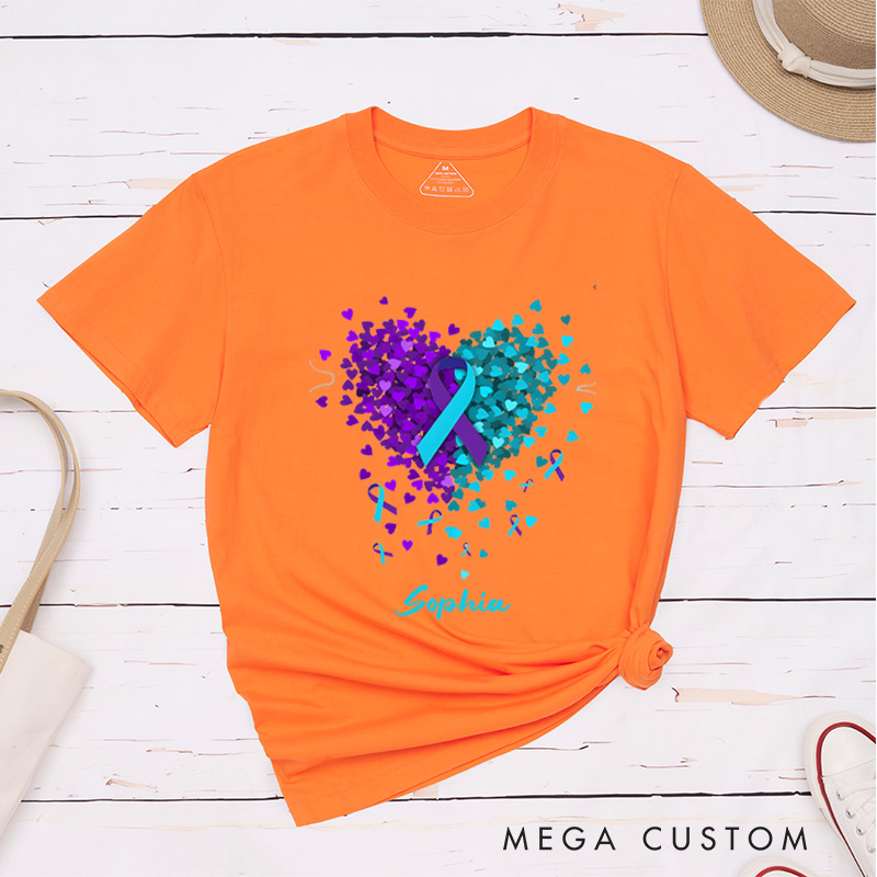 Personalized Health Hope Ribbon Mental Health Awareness Shirt Suicide Prevention Ribbon Gift