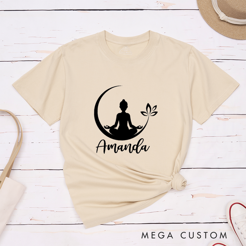Personalized Yoga Motivational Graphic T-Shirt Yoga Pose T-Shirt Yoga Lover Health T-Shirt Perfect Gift for Yoga Practitioners