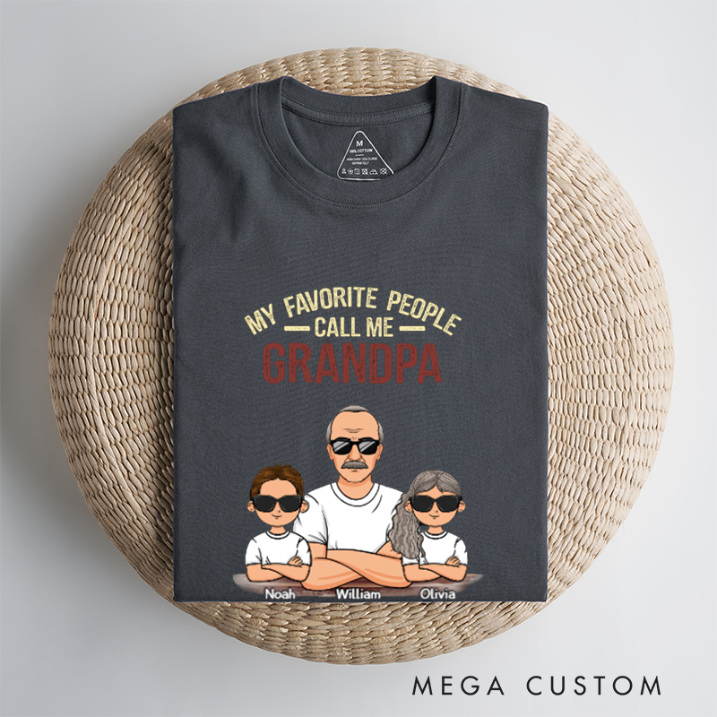 Personalized My Favorite People Call Me Grandpa Classic T-shirt