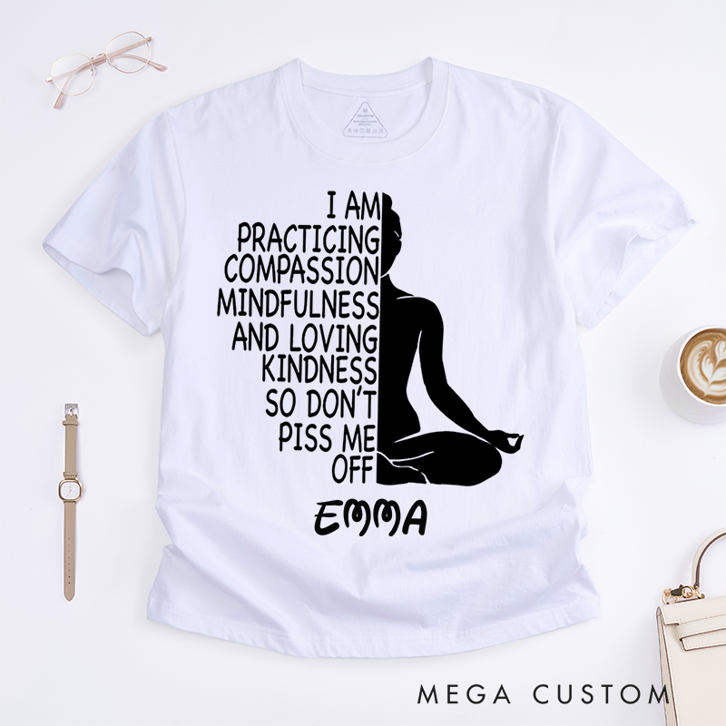 Personalized Meditation T-shirts Yoga T-shirts Yoga Instructor T-shirts Yoga Sports T-shirts Women Yoga Gifts