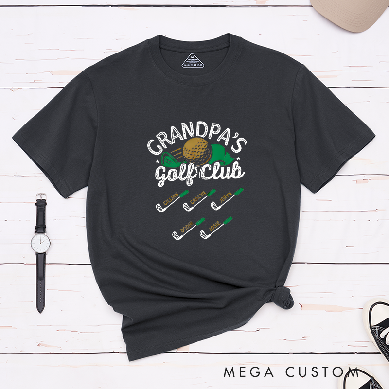 Personalized Golf Club T-Shirt Add Your Kids’ Names Perfect Gift for Golf Enthusiast Parents
