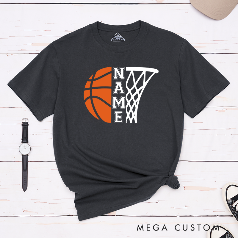 Personalized Basketball T-Shirt with Your Name for Men and Women