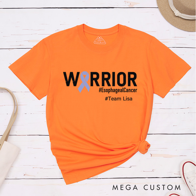 Personalized Esophageal Warrior Team Stomach Cancer T-Shirt