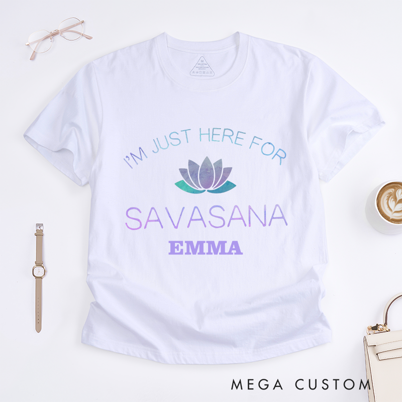 Personalized Yoga Lotus T-shirt Women Funny Yoga T-shirts Namaste T-shirts Yoga Gifts Fitness T-shirts