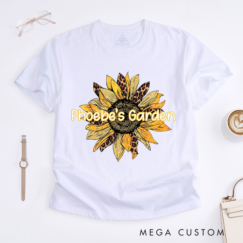 Personalized Sunflower Classic T-Shirts Women Gardener Shirt Plant Lover Tee Shirt Gardening Shirt for Gardener Gift Gardening Lovers Gift