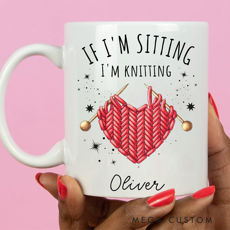 Personalized Knitting Mug Best Gift Mug for Knitting Lovers