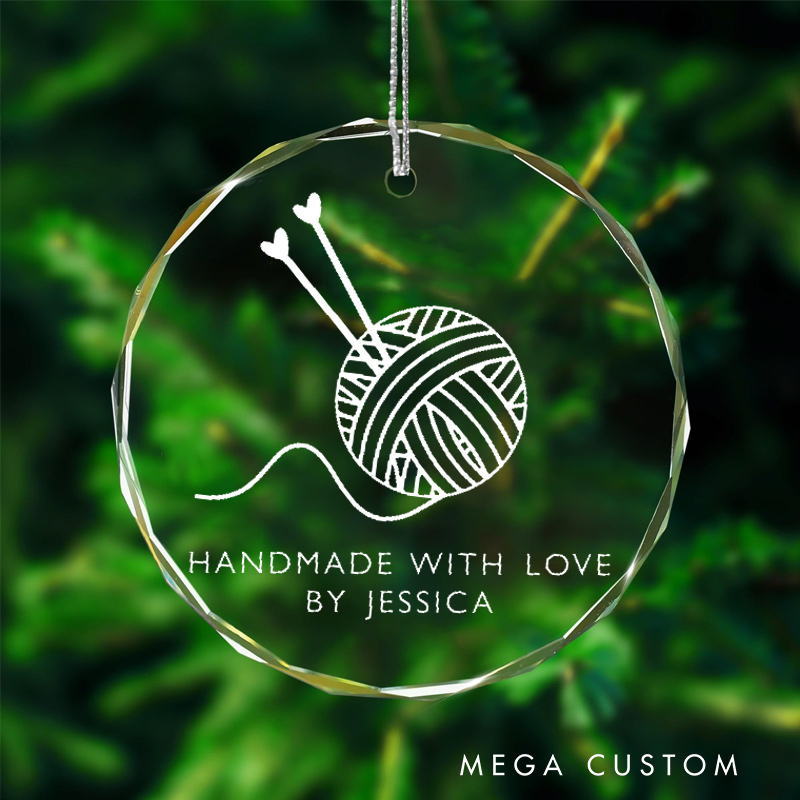 Personalized Knitting Crochet Ornament Christmas Gifts for Friend Handmade with Love