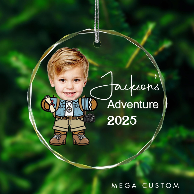 Personalized Travel Ornament Adventure 2025 Travel Gift for Kids