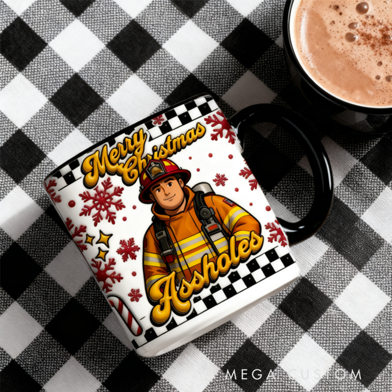 Personalized Firefighter Mugs Custom Firefighting Themed Mug for Boys