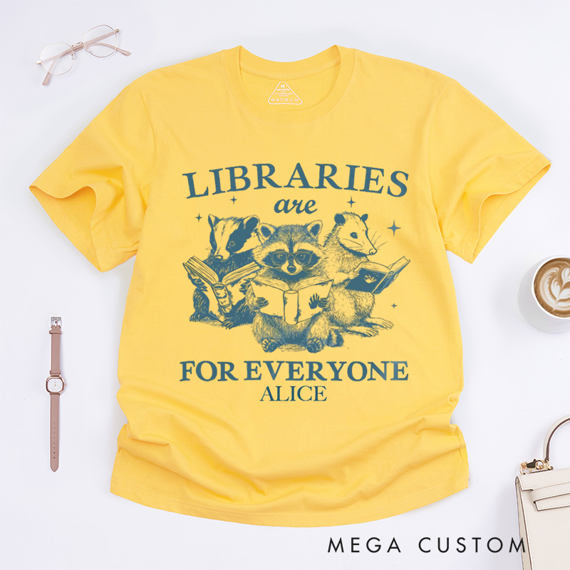 Personalized Libraries Are For Everyone Comfort Colors Classic T-Shirts Library Shirt Librarian Shirt Book Lover Gift Reading Book Bookish Gift Librarian Gift