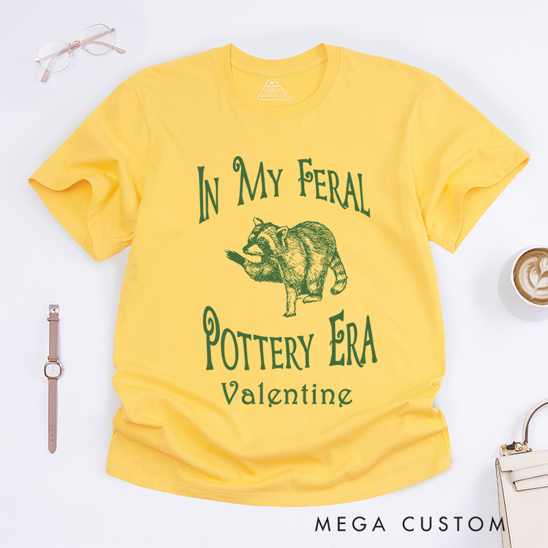 Personalized In My Feral Pottery Era Classic T-Shirts Comfort Colors Pottery Shirt Gifts For Potter Pottery Tee Gift