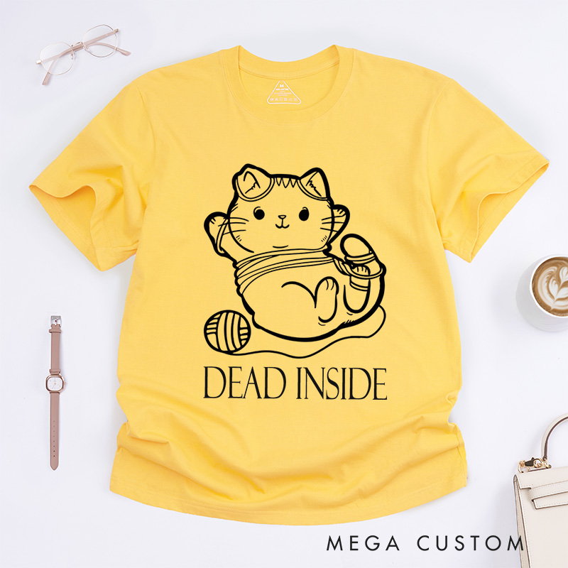 Personalized Cat And Yarn Knit Classic T-Shirts Knitting Gift Knitter Gift Love To Knit Love Knitting Knit Lover