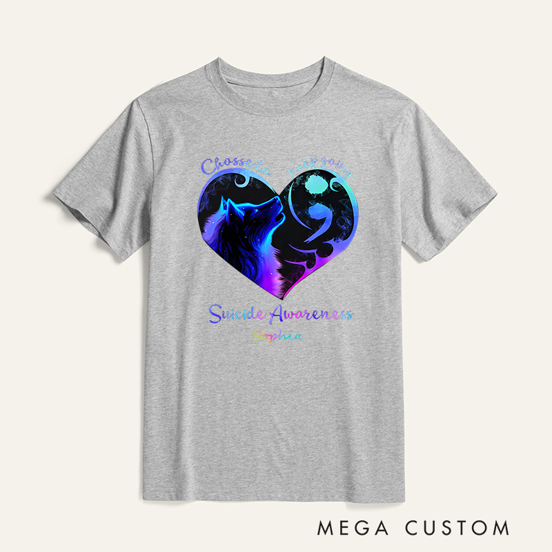 Personalized Choose to Keep Going T-shirt Suicide Awareness Gift