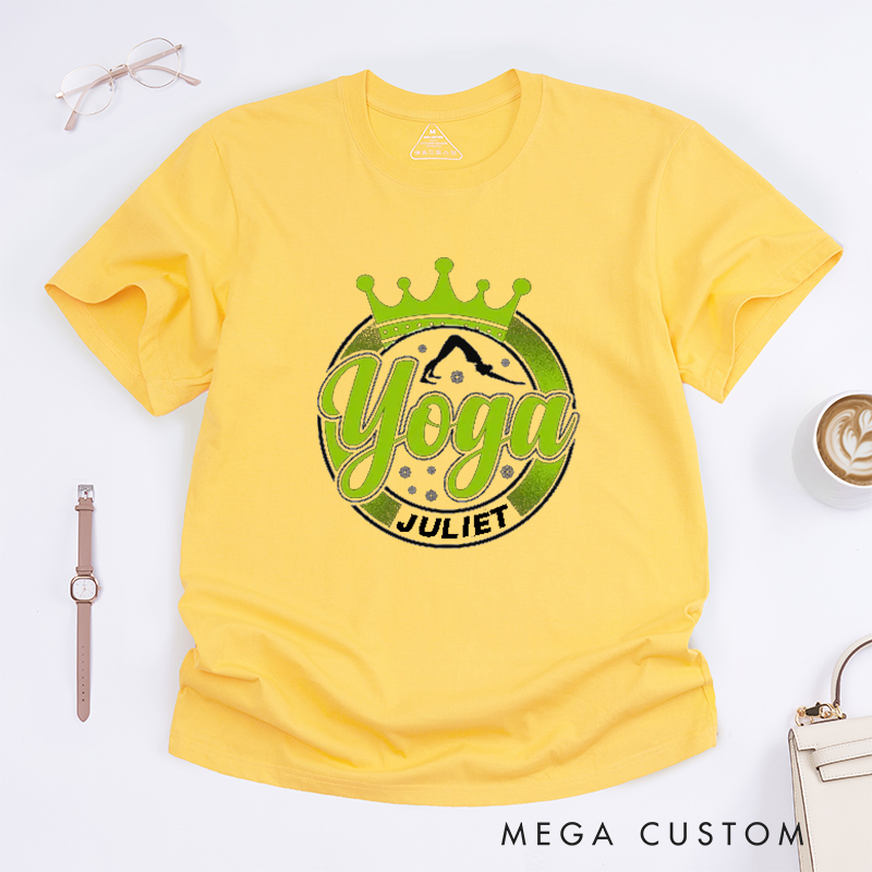 Personalized Yoga Queen T-shirt Yoga Poses T-Shirt Yoga Lover T-Shirt Yoga Gift for Women