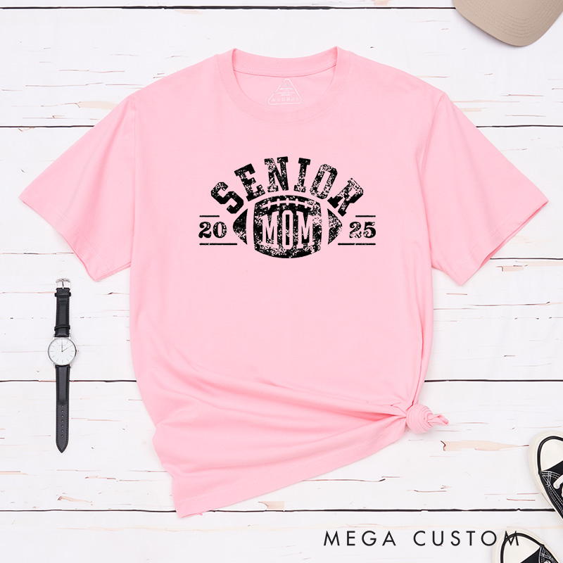 Personalized American Football and Rugby Senior T-Shirts with Featuring Custom Year and Text- Celebrate the Class of Your Champion