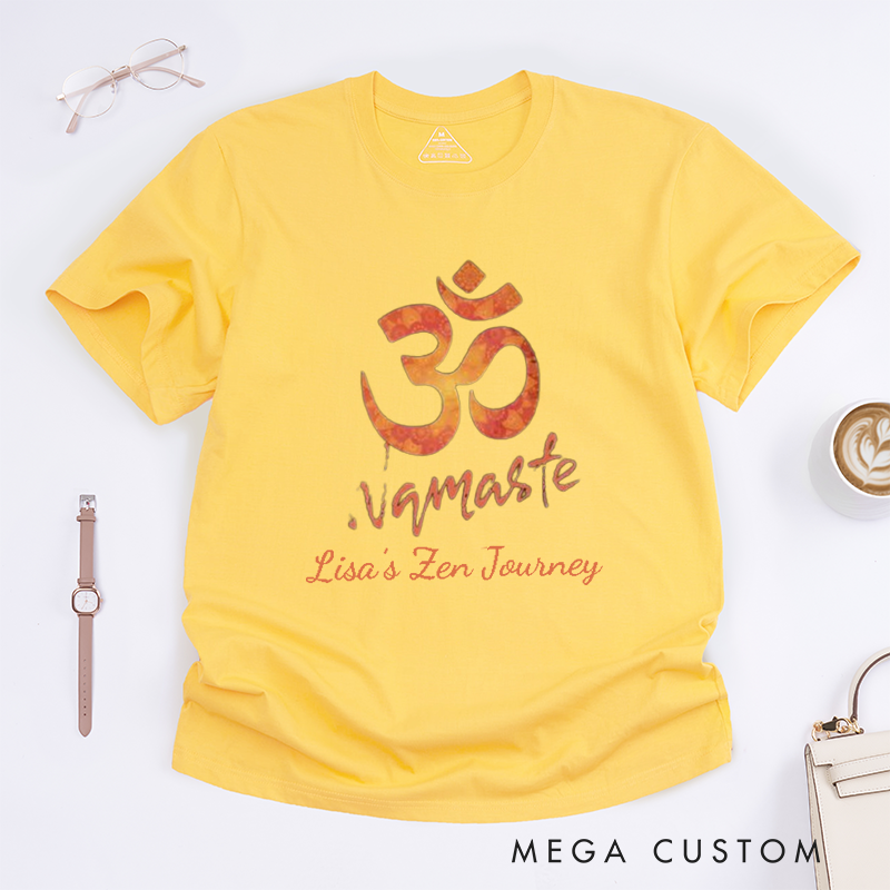 Personalized Om Symbol T-Shirt Namaste Comfort Colors T-Shirt Yoga T-Shirt Yoga Instructor Gift