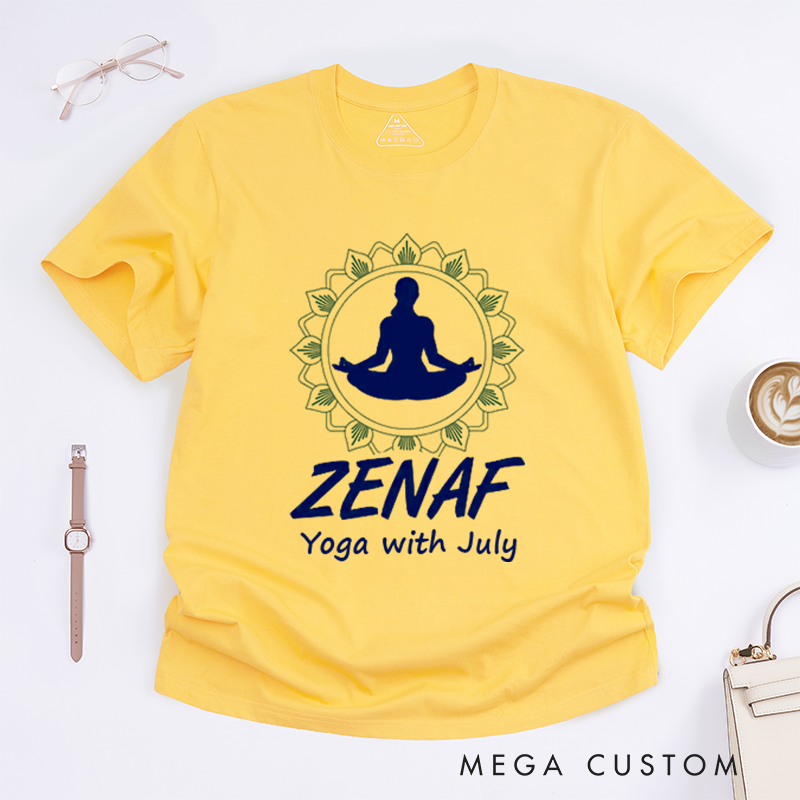 Personalized You Zen AF T-Shirt Mandala Yoga Lover T-Shirt Yoga Pose T-Shirt Meditating Gift T-Shirt