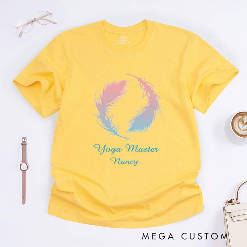 Personalized Yoga Girl T-Shirt Meditation T-shirt Custom Yoga T-Shirt Yoga Class T-Shirt Yoga Gift Namaste T-Shirt