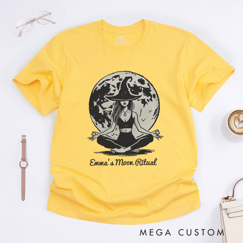 Personalized Mystical Witchy Yoga Comfort T-Shirt Namaste Witches T-Shirt Yogi Meditation Lover Yoga Teacher Gift