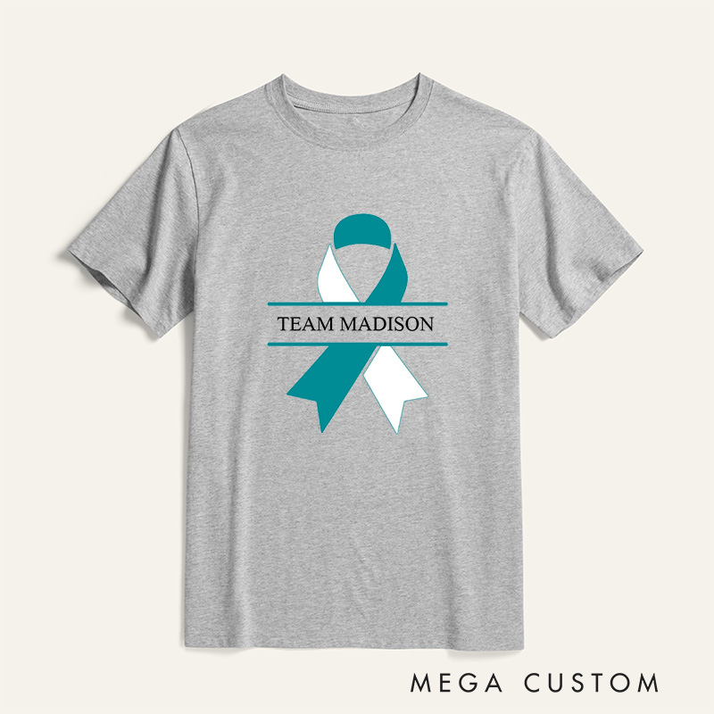 Personalized Cervical Cancer Survivor Support Warrior T-Shirt