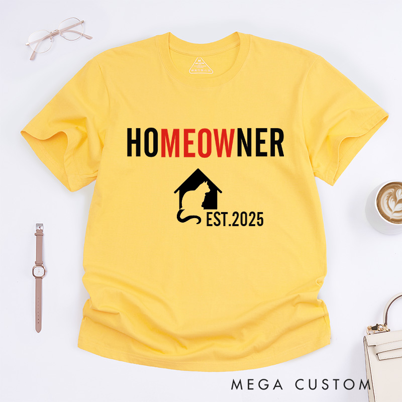 Personalized T-Shirt Housewarming Gift Homeowner Funny Cat Essential T-Shirt New Homeowners T-Shirt Gift for Housewarming Party 