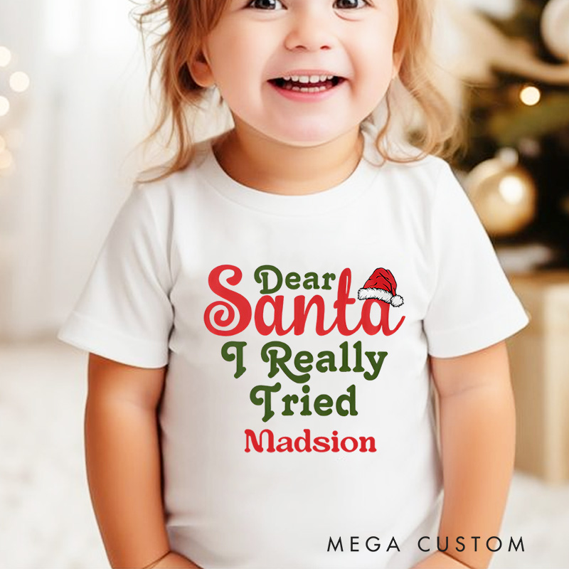 Personalized Dear Santa Funny Christmas Group Kid T-Shirt Gift for Kids