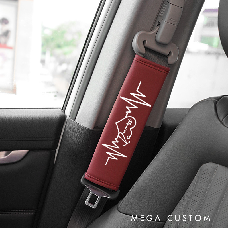 Personalized Nurse Seat Belt Cover Custom Name Car Seatbelt Cover Shoulder Seat Belt Gift