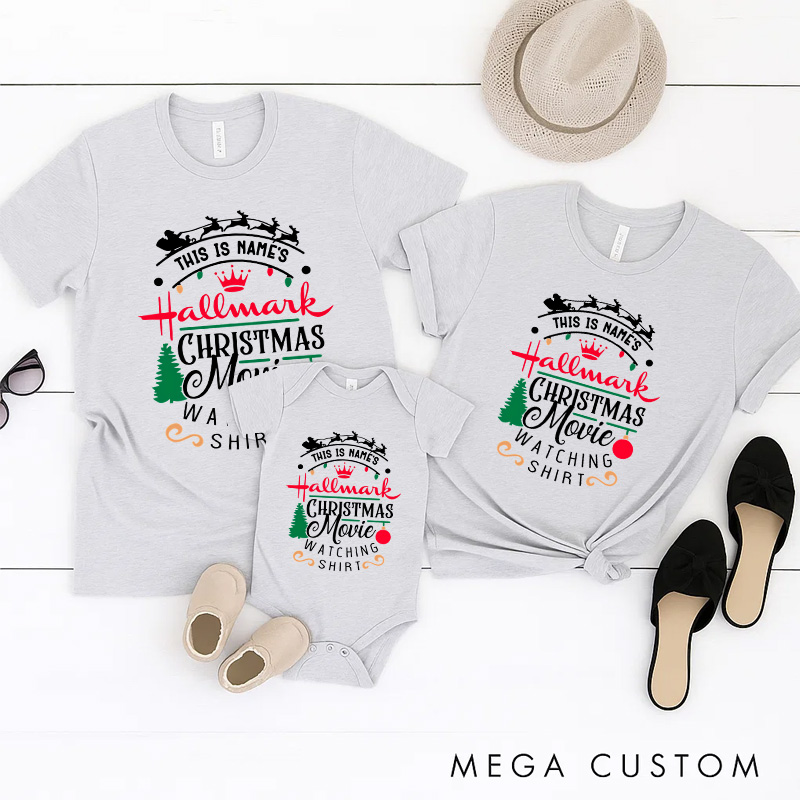 Personalized Classic Christmas Movie Inspired Movie Watching Christmas Family Matching Shirts Group Shirts Movie Holiday Shirt