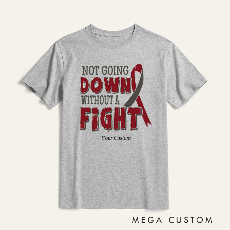 Personalized Without A Fight Head and Neck Cancer Awareness T-Shirt