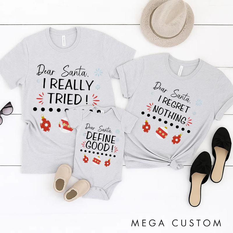 Personalized Dear Santa Family Christmas Matching Matching Family Christmas Shirts Family Holiday Family Christmas Shirts