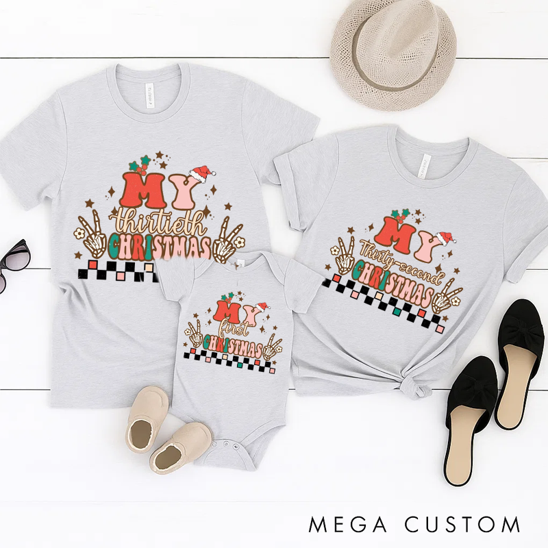 Personalized Family Matching My First Christmas Shirt Funny Christmas Shirt Christmas Tee Cute Christmas Shirt