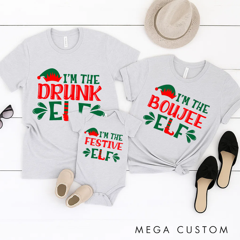 Personalized Elf Family Christmas Shirt Family Matching Family Shirts Christmas Gifts Personalized Elf Shirt