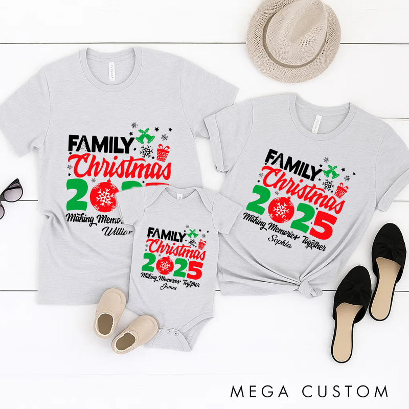 Personalized Family Matching Christmas Making Memories Together Shirts Christmas Family and Group Shirt Christmas Gifts