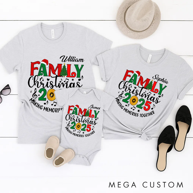 Personalized Family Matching Christmas Making Memories Together Shirts Christmas Family and Shirt Christmas Gift