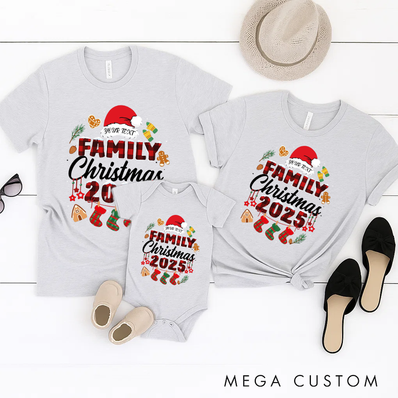 Personalized Family Matching Christmas Shirt Funny Family Christmas Tee Family Christmas Santa Tee