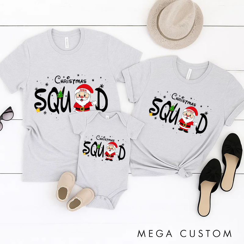 Personalized Family Matching Christmas Squad Shirts Family Christmas Shirts Very Merry Christmas Party