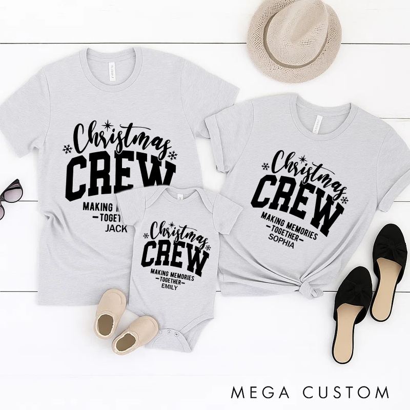 Personalized Family Matching Christmas Crew Shirt Family Matching Christmas Tees and Gift