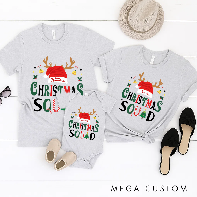 Personalized Family Matching Christmas Squad Shirt Christmas Family Tee and Gift