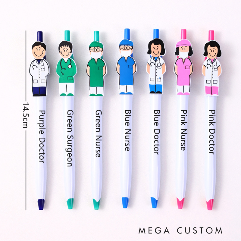 Personalized Nurse Character Pens Custom Nurse Name Pens Nurse Appreciation Gift