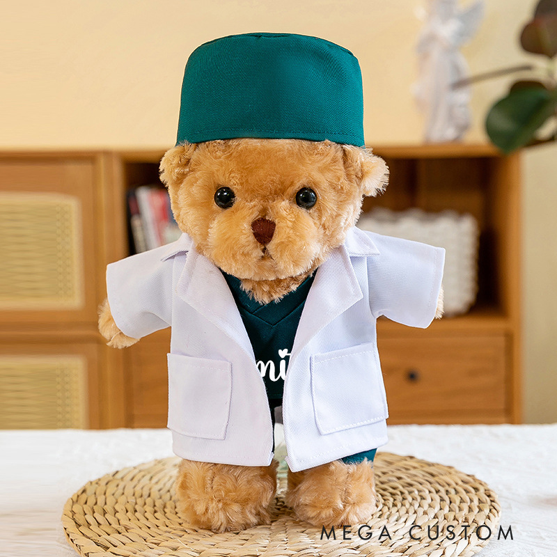 Personalized Nurse Graduation Bear Custom Nurse Teddy Bear Graduation Bear Graduation Keepsake Gift for Doctor and Nurses