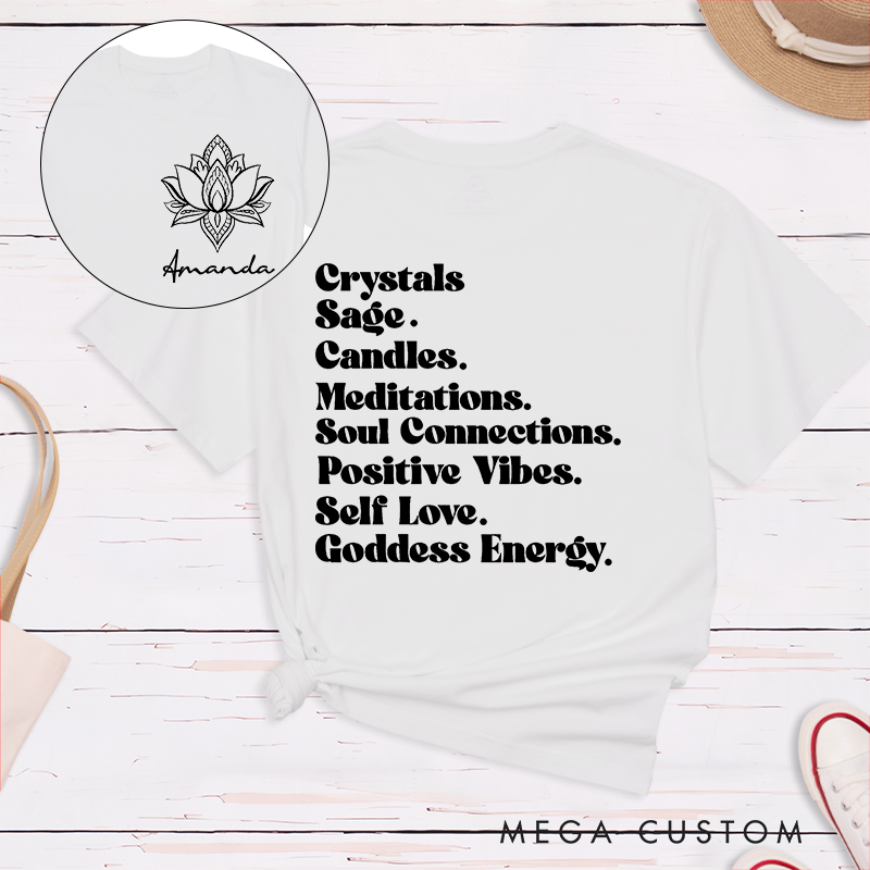 [Copy]Personalized Yoga T-Shirt with Inhale Peace Exhale Chaos Quote Design Perfect Gift for Yoga Lover and Meditation