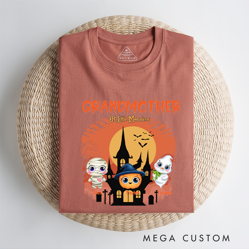 Personalized Grandma of little Monsters Classic T-shirt Halloween Gift Gift for Grandma