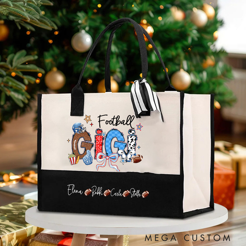 Personalized Softball Tote Bag with Custom Name and Design for Mom Nana and More