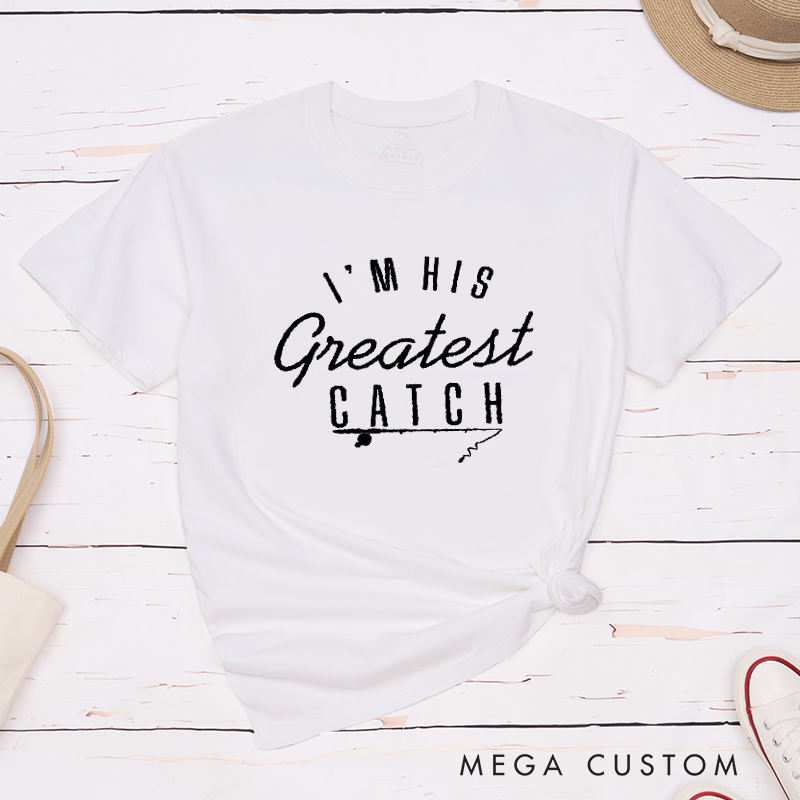Personalized Fisherman T-Shirt Fisherman Wife T-Shirt Fishing T-Shirt Couples Matching Husband Wife T-Shirt Valentines Day Gift