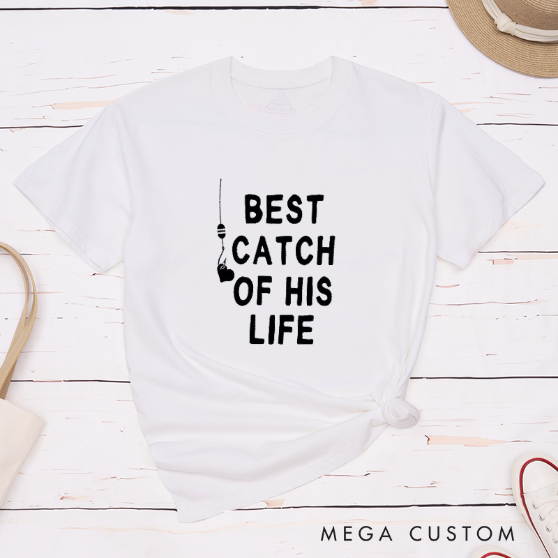 Personalized Fishing Couple T-Shirt Funny Couple T-Shirt Honeymoon T-Shirt Valentine T-Shirt Perfect Gift for Fishing Lover and Romantic Partner