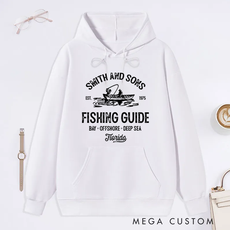 Personalized Fishing Hoodie Fishing Guide Hoodie Fly Fishing Gift Comfortable and Warm Perfect for Fishing Enthusiasts and Outdoor Adventures